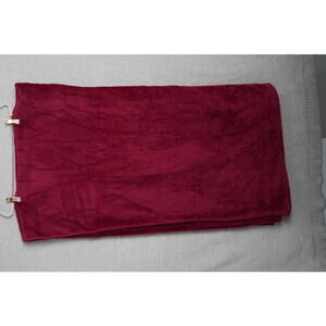 Interiors by Design Plush Burgundy Throw Blanket